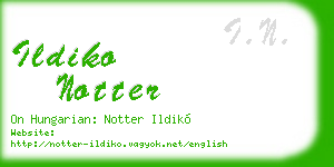 ildiko notter business card